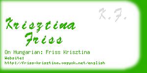 krisztina friss business card